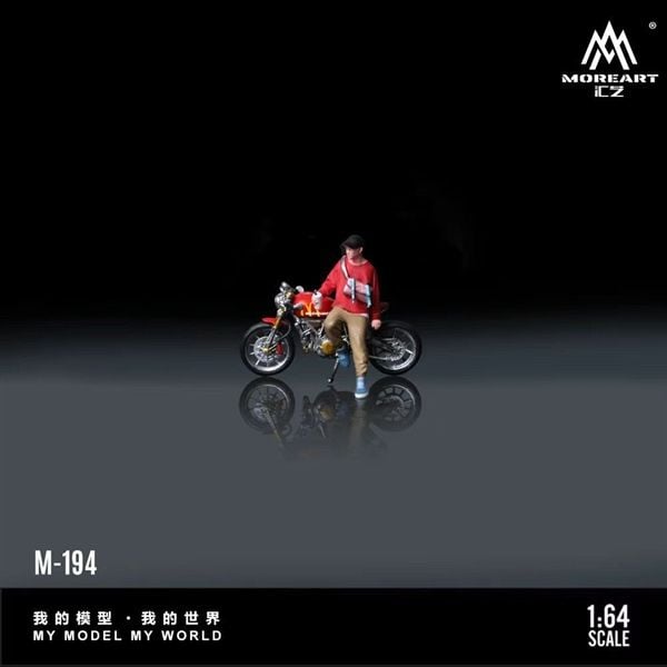  Mô hình nhân vật figure kèm xe Ducati McDonald's Motorcycle Casual Knight Doll Resin Model MO222194 