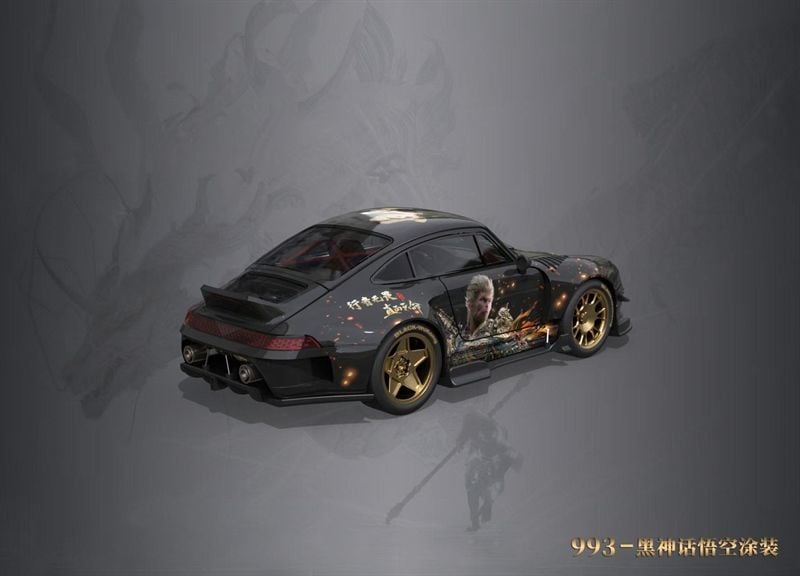  Mô hình xe Porsche 993 RWB Rauh Welt custom Black myth wukong limited 999pcs tỉ lệ 1:64 DCM model OT64545 