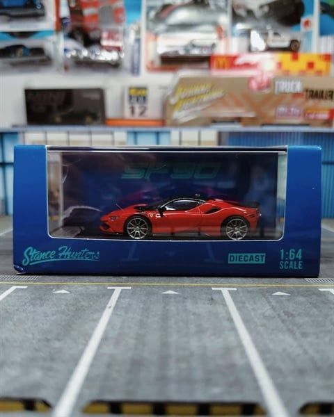  Mô hình xe Ferrari SF90 Novitec limited edition 499pcs tỉ lệ 1:64 Stance Hunter OT64727 
