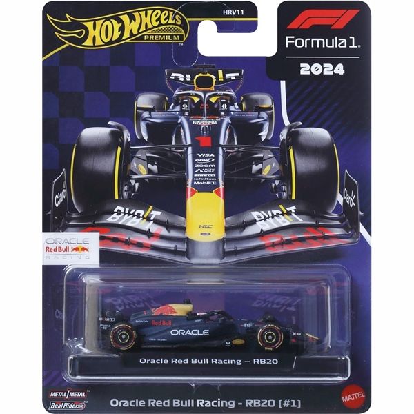  Mô hình xe Oracle Red Bull Racing RB20 #1 Formula 1 1:64 Hot Wheels Premium JBM12 