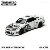  Mô hình xe R34 “Smilodon” Black & White tỉ lệ 1:64 TimeMicro × PSC DESIGN TM648401 