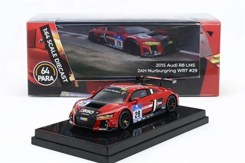  Mô hình xe Audi R8 LMS #29 Nürburgring 24H 2015 tỉ lệ 1:64 PARA64 OT64783 