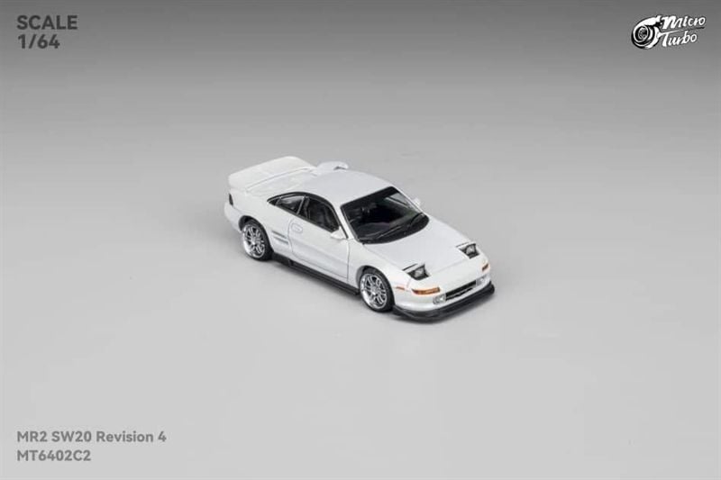  Mô hình xe MR-2 SW20 Revision 4 Ver.2 Modified body kit tỉ lệ 1:64 Micro Turbo MT6402C2 