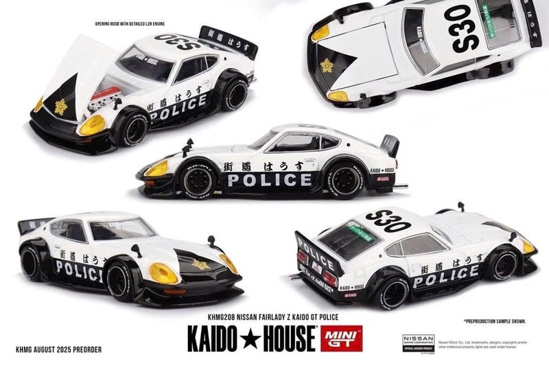  Mô hình xe Nissan Fairlady Kaido GT police tỉ lệ 1:64 Kaido House KHMG208 