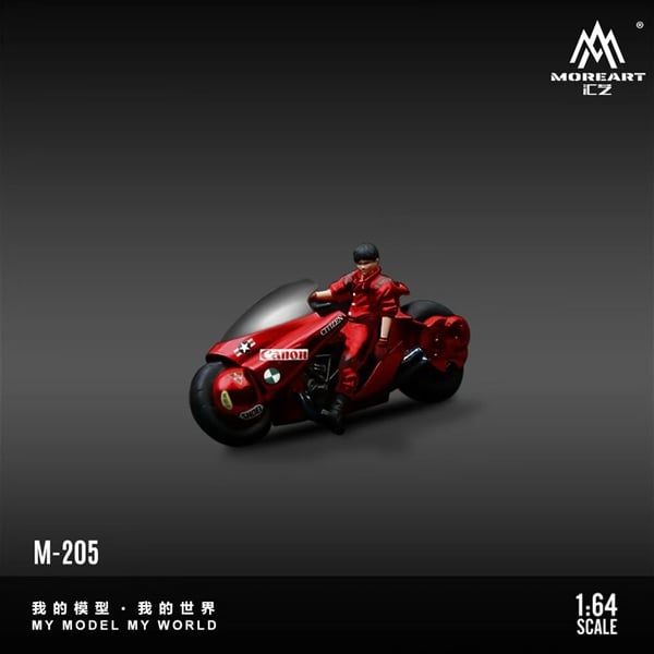  Mô hình nhân vật figure và xe Akira Metal Red Motorcycle Figure Resin tỉ lệ 1:64 MoreArt MBox MO222205 