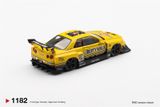  Mô hình xe Nissan LB-ER34 Super Silhouette SKYLINE Sport Yellow bản card tỉ lệ 1:64 MiniGT MGT01182 