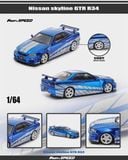  Mô hình xe Nissan Skyline GTR R34 Z tune nismo limited 499pcs tỉ lệ 1:64 Fast Speed OT64496 