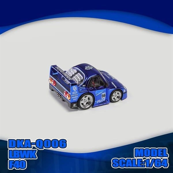 Mô hình xe Ferrari F40 LBWK Series Q mở được nắp máy sau tỉ lệ 1:64 Demon King Auto DKA-Q006 