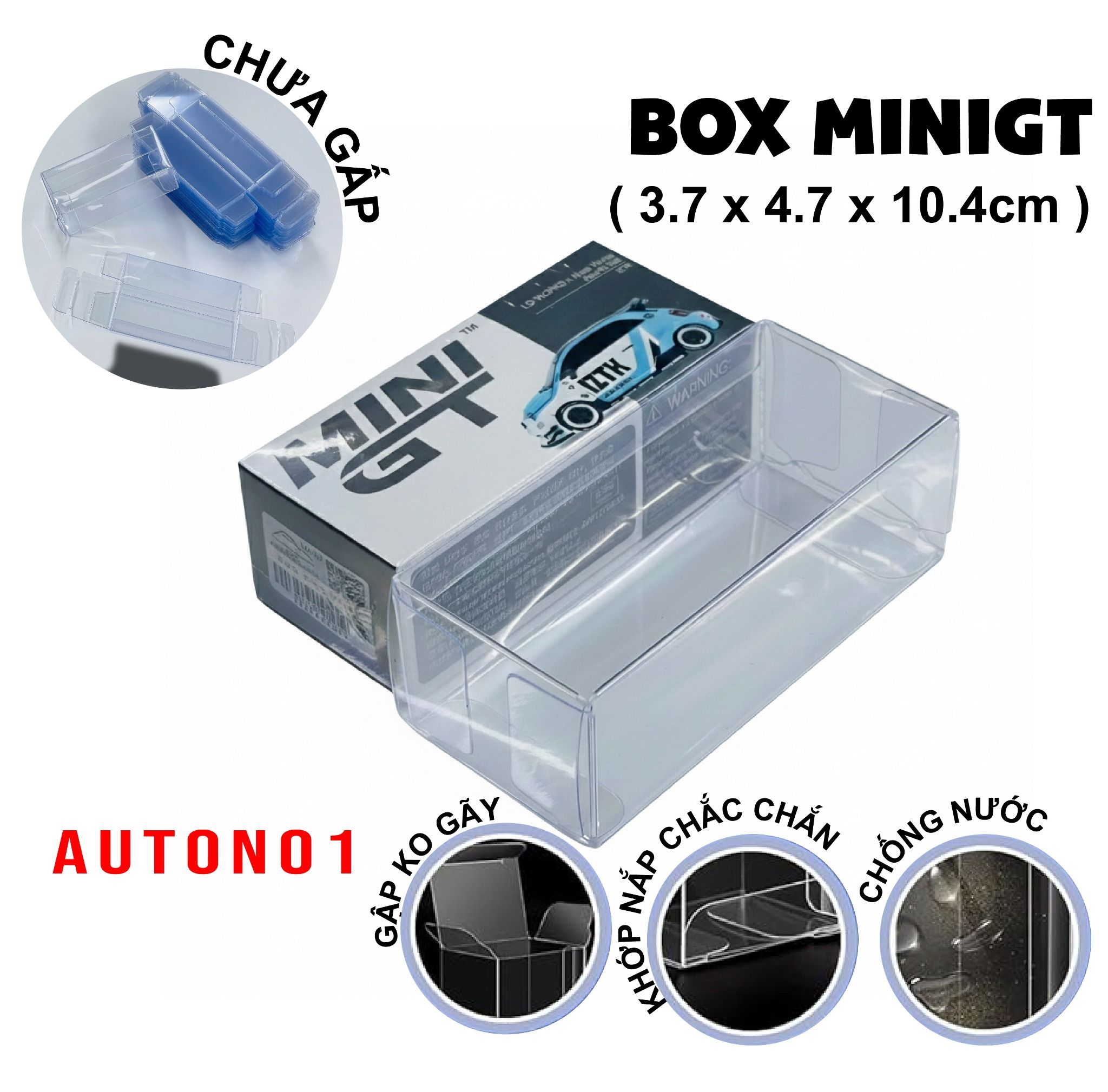  Hộp bảo vệ nhựa Pvc đựng Minigt box tỉ lệ 1:64 PVC_MINIGT_BOX 