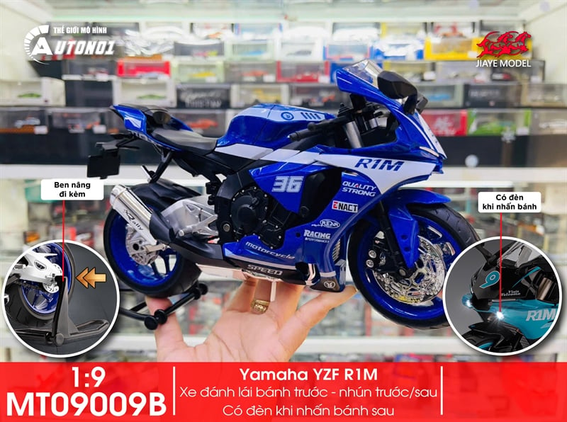  Mô hình xe Yamaha R1M địa hình tỉ lệ 1:9 Jiaye model MT09009 
