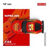  Mô hình xe ô tô Toyota Supra A90 custom Lightning McQueen limited 500pcs tỉ lệ 1:64 Cool car CC647416 