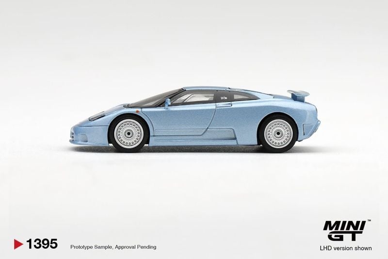  Mô hình xe Bugatti EB110 GT Azzurro Metallizzato Mondial de l'Automobile 1992 tỉ lệ 1:64 MiniGT MGT01395 