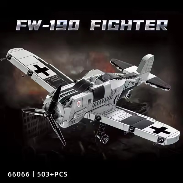  Mô hình máy bay lắp ráp - máy bay quân sự FW-190 Fighter 503 mảnh LY66 LG046 