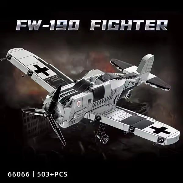  Mô hình máy bay lắp ráp - máy bay quân sự FW-190 Fighter 503 mảnh LY66 LG046 