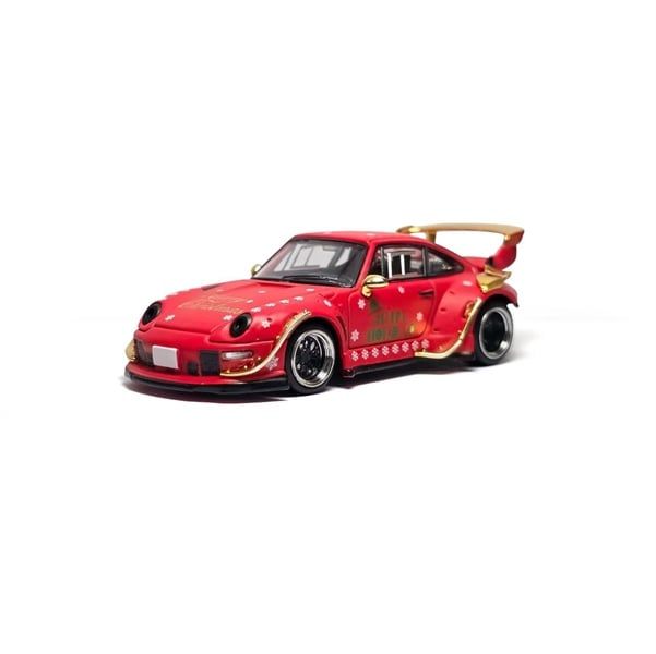  Mô hình xe Porsche RWB 993 Christmas ver 2025 Limited to 2,000pcs tỉ lệ 1:64 ModelModel OT64696 