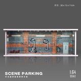  Hộp trưng bày mô phỏng bãi đậu xe bối cảnh nhà máy tỉ lệ 1:64 SHOU CANG JIN SCJ384C 