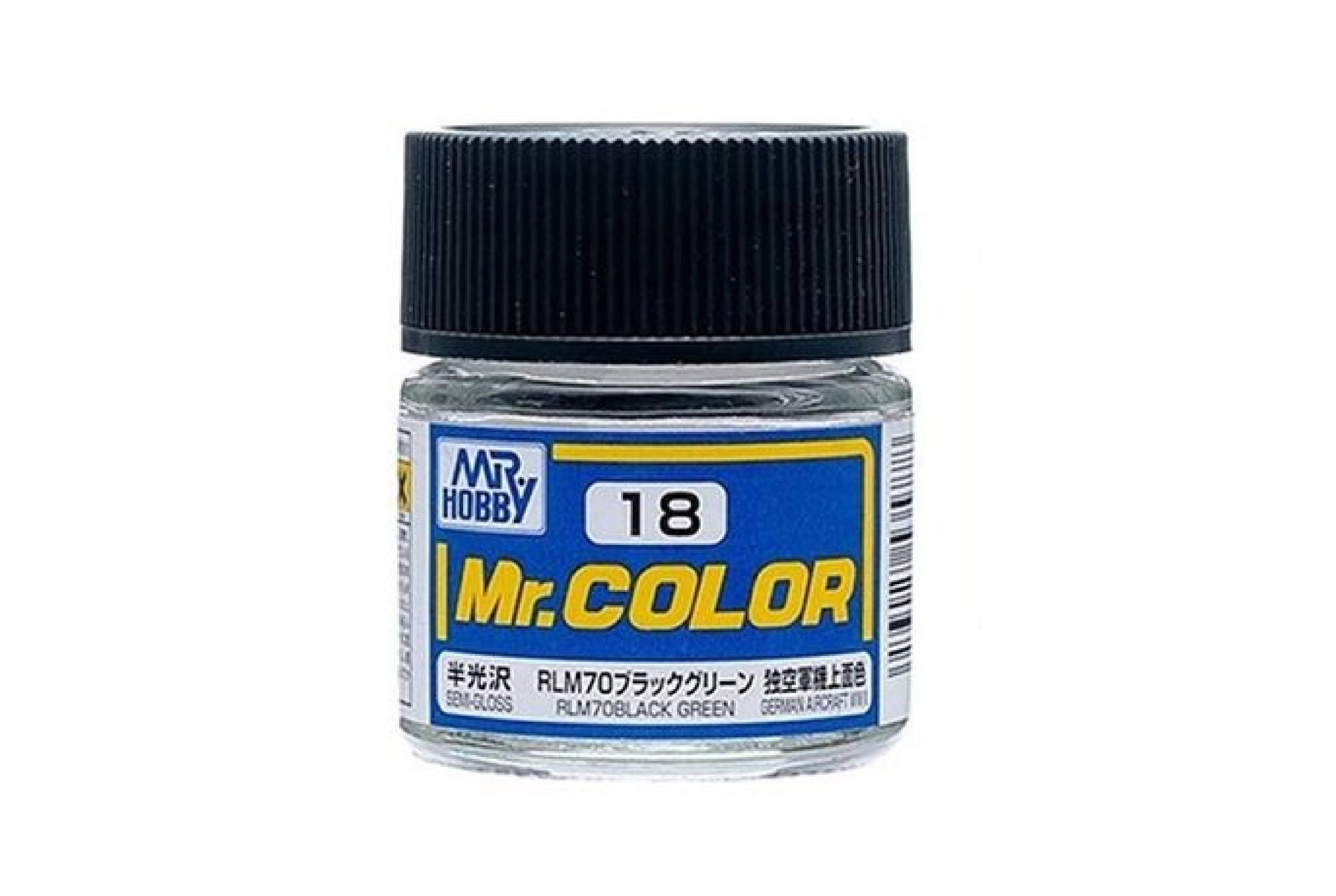  Lacquer C18 RLM70 Black Green sơn mô hình màu đen xanh 10ml Mr.Hobby C18 