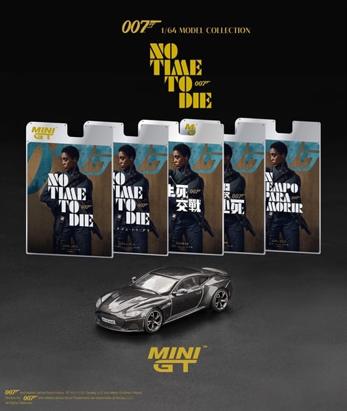  Mô hình xe Aston Martin DBS “No Time To Die” / Japan Blister Packaging tỉ lệ 1:64 MiniGT bản card Nhật MGT00904-007J 