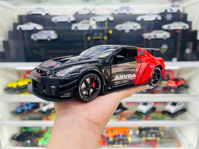 Xe ô tô mô hình bằng hợp kim và nhựa Nis GTR R35 Racing  tỉ lệ 1:24 Chezhi 1901-412 
