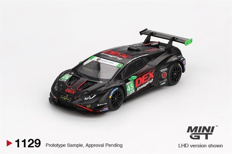  Mô hình xe ô tô Lamborghini Huracán GT3 EVO2 #45 No.45 DEX Imaging 2024 IMSA Daytona 24 Hrs tỉ lệ 1:64 MiniGT MGT01129 