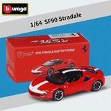  Mô hình xe errari SF90 Stradale Assetto Fiorano Red tỉ lệ 1:64 Bburago 18-56115 OT64835A 