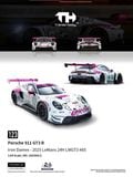  Mô hình xe Porsche 911 GT3 R Iron Dames 2025 Lemans 24h LMGT3 #85 tỉ lệ 1:64 Trends Hobby 241084 