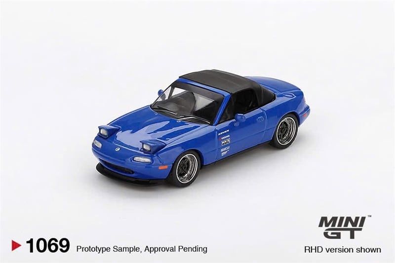  [Hàng Loose] Mô hình xe Mazda Miata MX-5 (NA) Tuned Version Dark Blue tỉ lệ 1:64 MiniGT MGT01069 