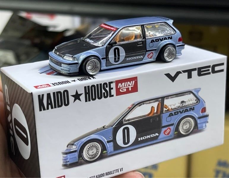  [Hàng loose] Mô hình xe HONDA CIVIC (EF) ROULETTE V1 tỉ lệ 1:64 Kaido House KHMG179 