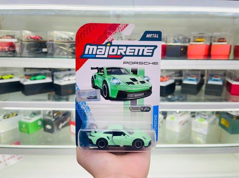 Mô hình xe Porsche 911 GT3 CUP (992) green premium tỉ lệ 1:64 Majorette 8502100002 