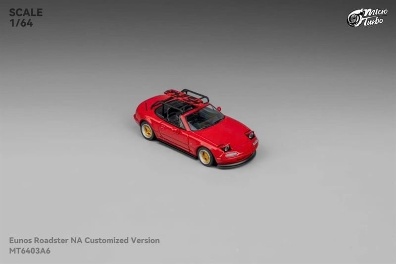  Mô hình xe ô tô Mazda Miata MX5 Eunos Roadster NA customized Version red tỉ lệ 1:64 Micro turbo MT6403A6 