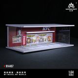  Hộp trưng bày mô phỏng cửa hàng KFC có đèn kích thước 30x13.3x10cm tỉ lệ 1:64 MoreArt MO914407 