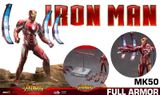  Mô hình nhân vật Marvel Iron man người sắt MK50 Mark L Avengers Infinite war có đèn + Funnel + đế + vũ khí SHF tỉ lệ 1:10 18CM ZD Toys ZM75 FG264 