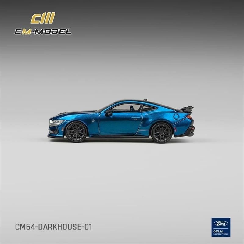  Mô hình xe Ford Mustang DarkHorse Blue Ember Metallic tỉ lệ 1:64 CM Model CM64-DarkHorse-01 