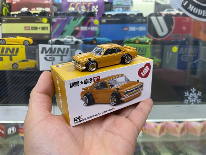  [Hàng Loose] Mô hình xe Nissan Skyline 2000 GT-R (KPGC10) Kaido Street V2 tỉ lệ 1:64 Kaido House KHMG228 