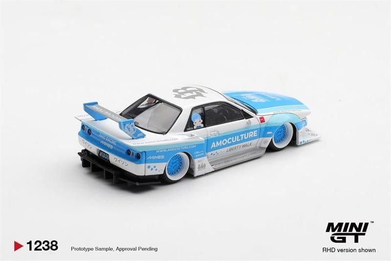  Mô hình xe Nissan Skyline GT-R (R32) LBWK Kaido Works AMOCULTURE bản card tỉ lệ 1:64 MiniGT MGT01238 - NO CHASE 