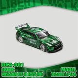  Mô hình xe Nissan GTR35 RR LBWK Green livery Diecast Model tỉ lệ 1:64 Demon King Auto DKA-061 