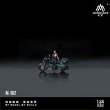 Mô hình nhân vật figure và xe mô tô Harley Cruising Motorcycle Cowgirl Resin Model tỉ lệ 1:64 MoreArt MO222182 