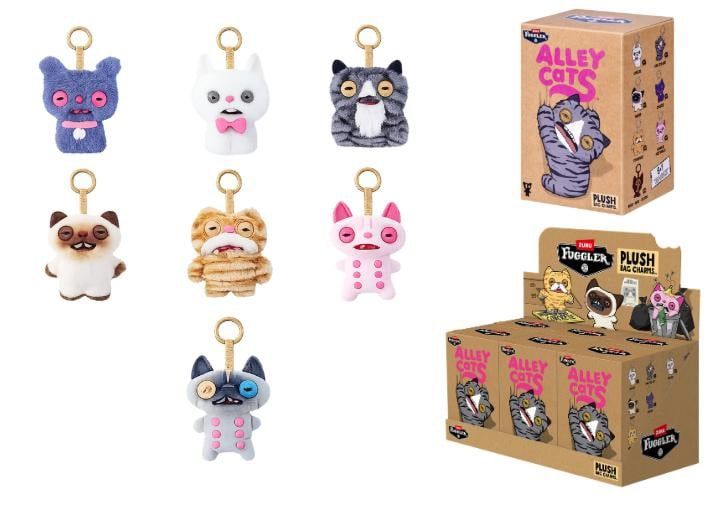  Đồ Chơi Sưu Tầm Hộp Mù ZURU TOYS Fuggler Alley Cat Keyrings 5