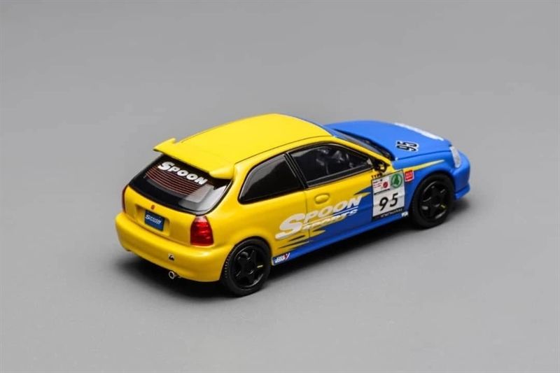  Mô hình xe Honda Civic Type-R EK9 Spoon Livery tỉ lệ 1:64 Motorhelix MHOT64475 