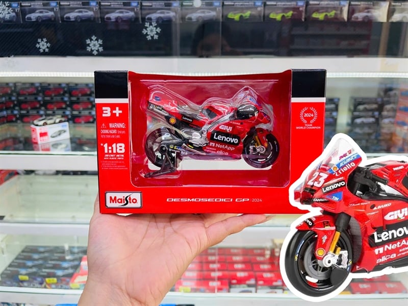  Mô hình xe mô tô GP Ducati Desmosedici Motorbike #1 GP 2024 tỉ lệ 1:18 Maisto MT18052 