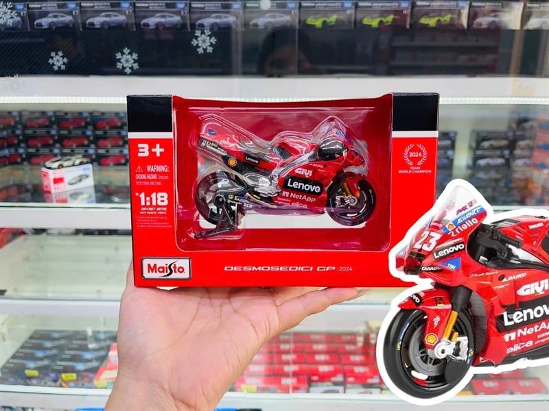  Mô hình xe mô tô GP Ducati Desmosedici Motorbike #1 GP 2024 tỉ lệ 1:18 Maisto MT18052 