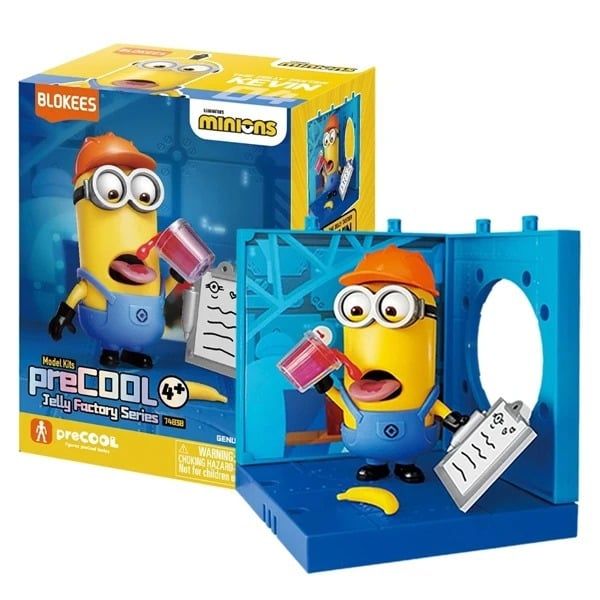  Mô hình Blokees Model Kits-preCOOL-Minions-04 Kevin the Jelly Taster 74838 