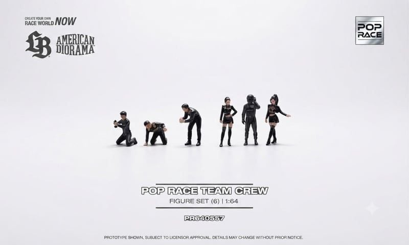  Set mô hình nhân vật 6 figure Team Crew tỉ lệ 1:64 Pop Race PR640567 
