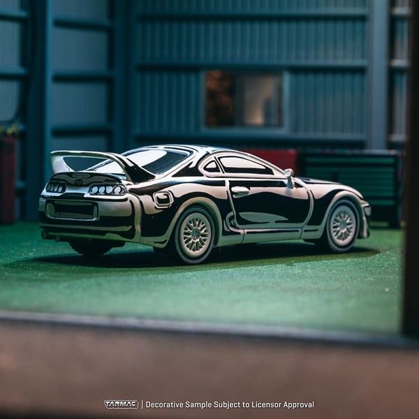 Mô hình xe Toyota Supra, Designed by Joshua Vides, Chrome tỉ lệ 1:64 Tarmac Works T64-011-JV 