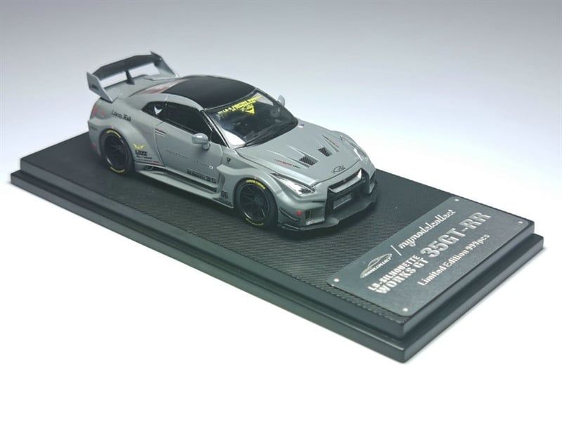  Mô hình xe Nissan GTR R35 Combat Gray tỉ lệ 1:64 Mymodelcollect MC640005L 
