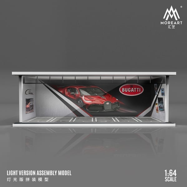  Hộp trưng bày mô phỏng diroram Bugatti showroom Lighting Assembly Scene tỉ lệ 1:64 M-cool MoreArt MO914040 
