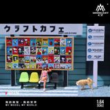  Hộp trưng bày mô phỏng Café Front Miniature Daily Scene tỉ lệ 1:64 MoreArt MO901326 