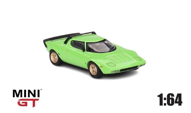  [Hàng Loose]Mô hình xe ô tô Lancia Stratos HF Stradale Verde Chiaro tỉ lệ 1:64 MiniGT MGT00625L 