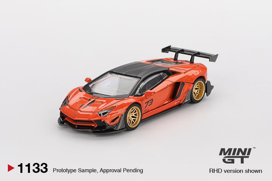  Mô hình xe LB★WORKS Lamborghini Aventador Limited Edition Orange MDX 2025 tỉ lệ 1:64 MiniGT MGT01133 