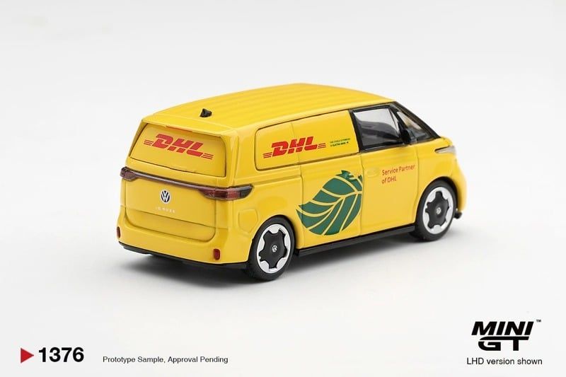  Mô hình xe Volkswagen ID. Buzz DHL Electric tỉ lệ 1:64 MiniGT bản Box MGT01376 